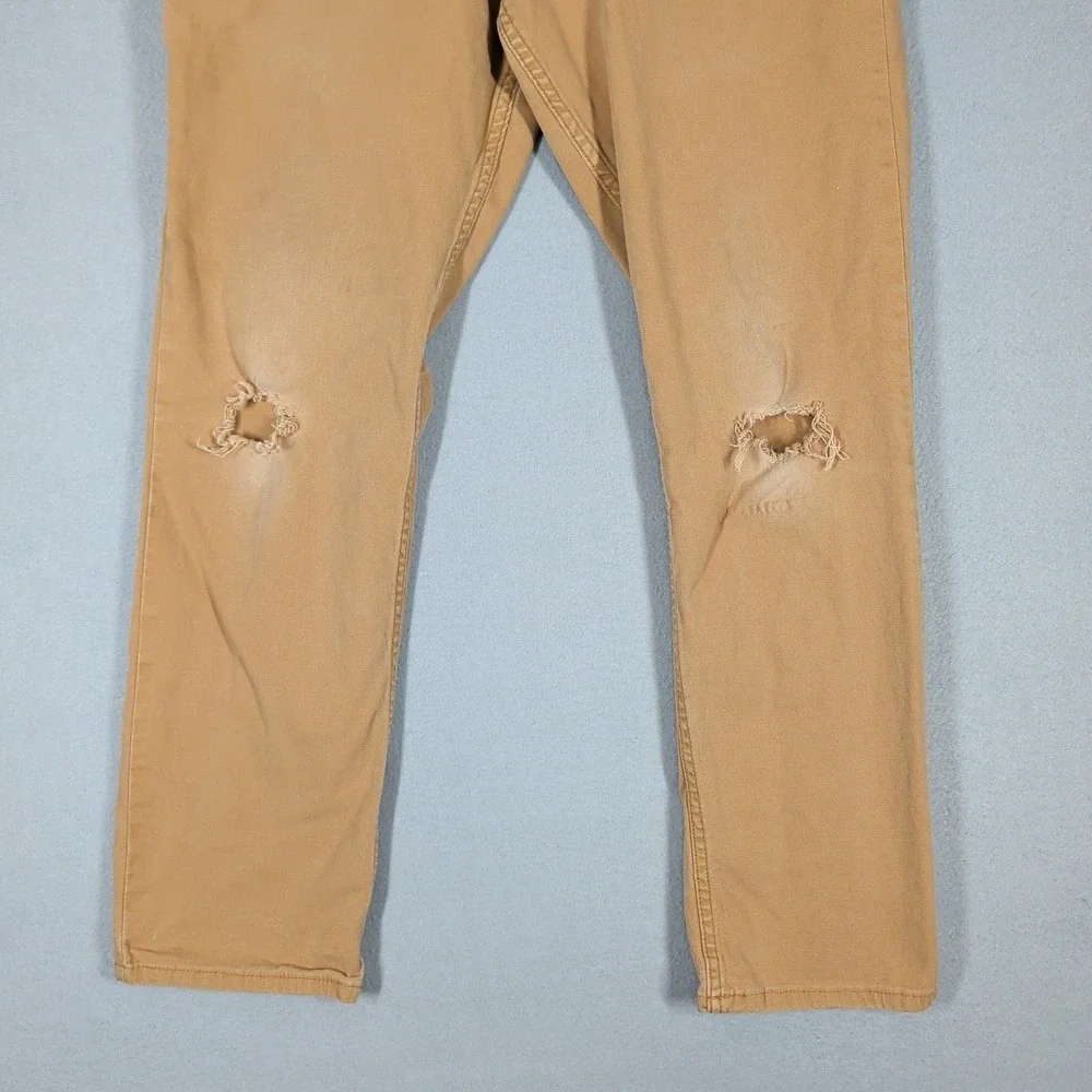 Carhartt Work‎ Pant Mens 31x32 Tan Rugged Flex Relaxed Fit BN2517-M Distressed